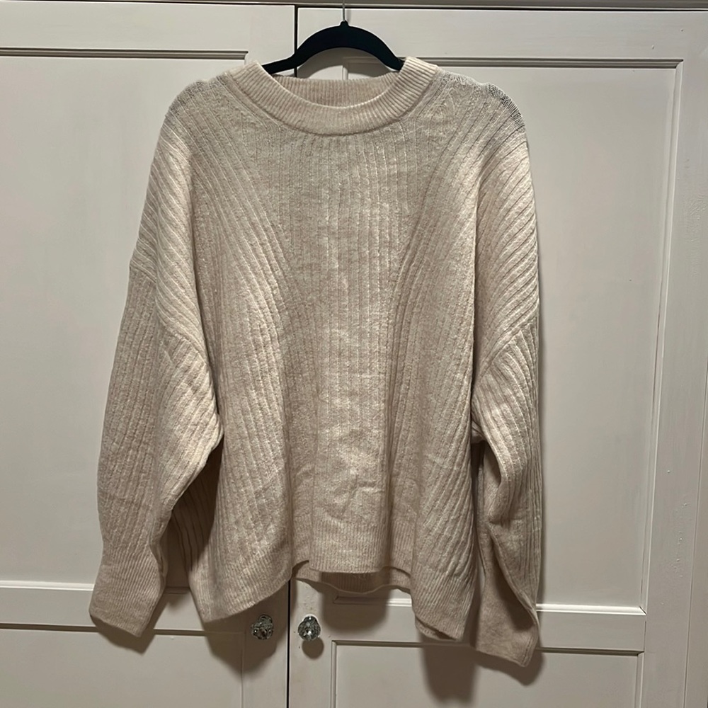 Ivory Crew Neck Sweater, NWT